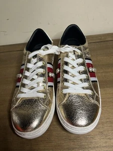 Sketchers Racer Stripe Sneaker Skater Boater Gold s7 - Bild 1 von 7