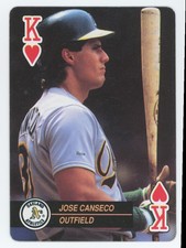 1992 U.S. PLAYING CARD CO. BASEBALL ACES JOSE CANSECO OAKLAND ATHLETICS #NN