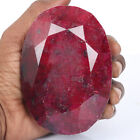 Loose Large Red Ruby 592 Ct. Natural Oval Cut Faceted Loose Gemstone