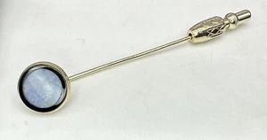 Vintage Dolan Bullock D-B 14k Yellow Gold 2 1/2" Hat or Stick Pin Onyx Opal 1.6g - Picture 1 of 8