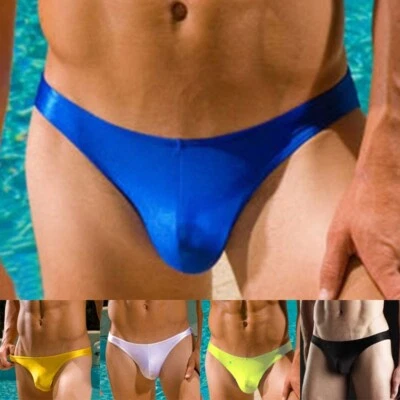 Mens Sexy Swimwear Low Waist Swim Briefs Bikini Swimsuit See Through Underpants - Image 1 of 4