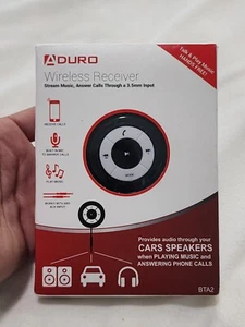 Aduro Bluetooth Hands Free Wireless Receiver BTA2 - Black NEW - Picture 1 of 3