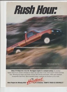 Original 1990 Chevrolet S-10 Baja Pickup Magazine Ad "Rush Hour" - Picture 1 of 1