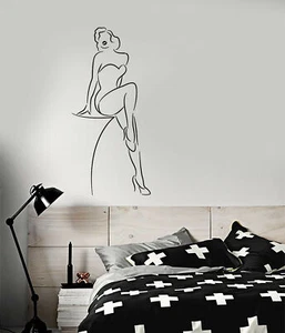 Vinyl Wall Decal Abstract Retro Sexy Girl Woman In Swimsuit Stickers (3688ig) - Picture 1 of 3