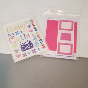 Creative Memories Chit Chat stickers w/ hot pink stickers and cut outs NEW - Picture 1 of 3