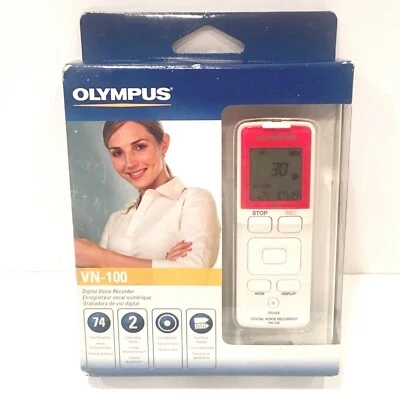 Olympus VN-100 Handheld (128 MB, 74 Hours) Digital Voice Recorder - Image 1 of 2