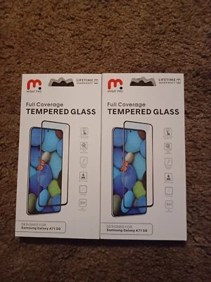 2 Mybat Pro Samsung Galaxy A71 5G Screen Protectors Tempered Glass Full Coverage - Image 1 of 4