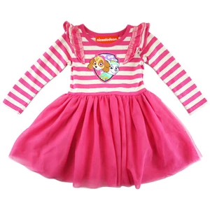 new cartoon girls long sleeve party layered dress size 12m - 4yrs AU xmas