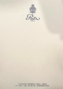 New Ritz Paris Hotel Notepad Paper Desk Office - Picture 1 of 12