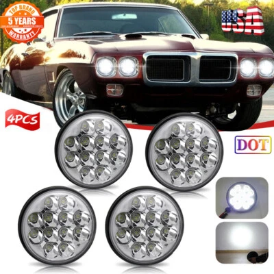 4 PIEZAS 5.75" 5 3/4" LED Faros HI/LO Beam para GTO Grand Prix Firebird Foto 1 de 4