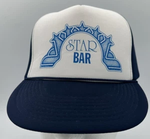 VTG STAR Bar Mesh Trucker Cap Snapback Hat Pueblo Colorado Navy USA - Picture 1 of 5
