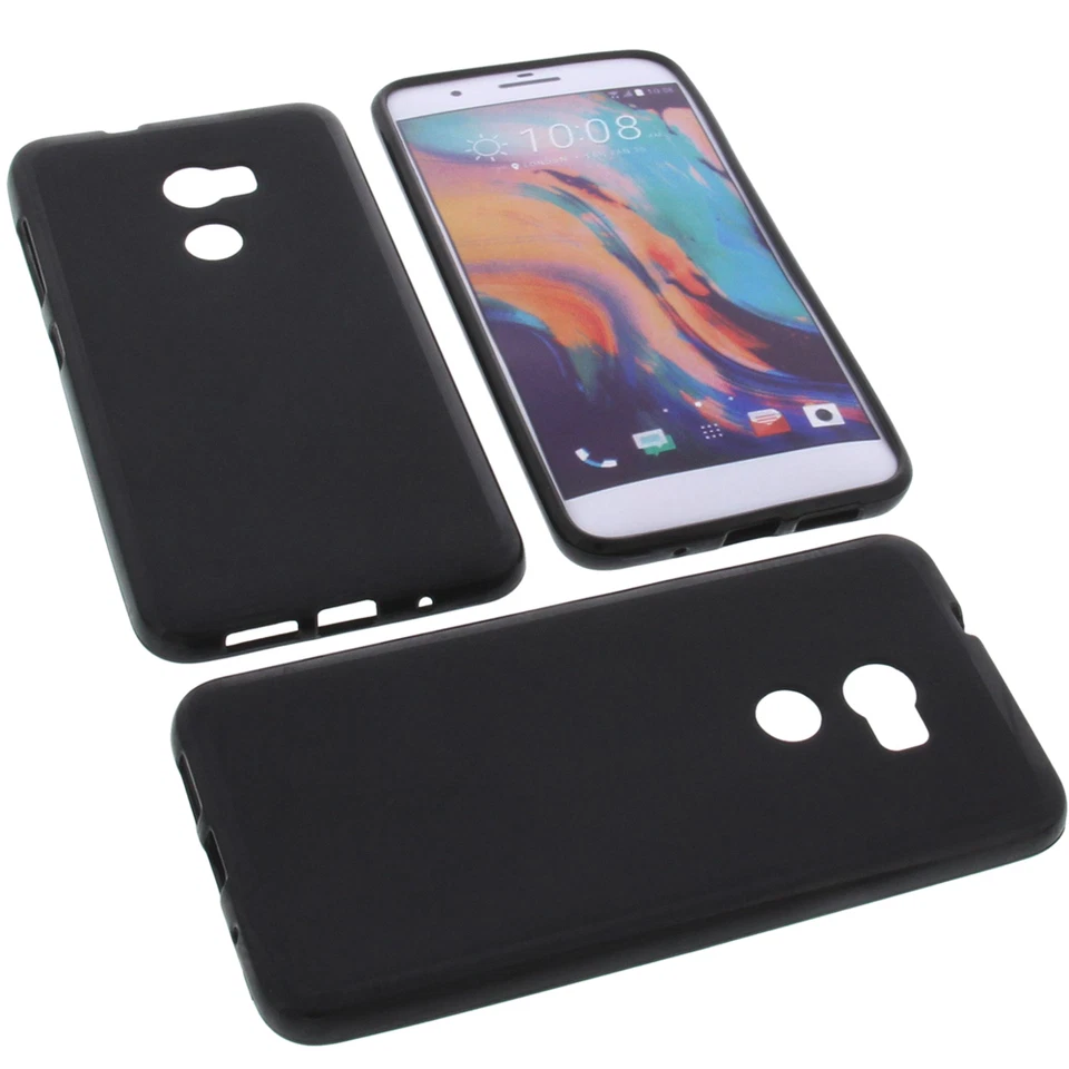 Custodia per HTC E66/HTC One X10 Custodia Cellulare TPU Gomma Custodia Nera - Immagine 1 di 4
