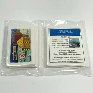 2005 Monopoly SpongeBob Edition - Replacement PROPERTY & CHANCE / CHEST CARDS - Picture 1 of 2
