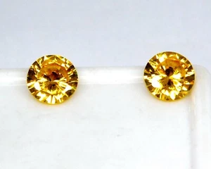 3.0 Ct Round Cut Cambodian Yellow Zircon Loose Gemstone Lot.M73. - Picture 1 of 7