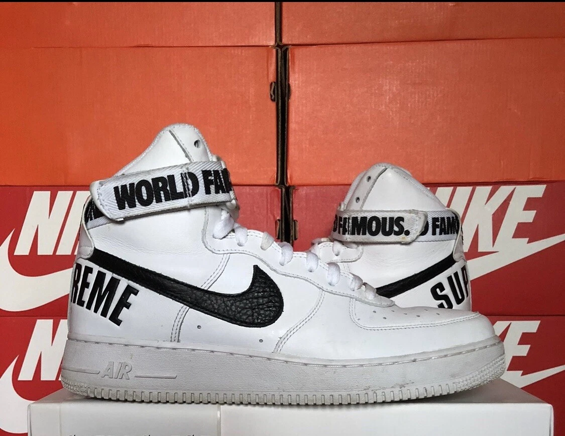 Nike Supreme x Air Force 1 Supreme High White | eBay