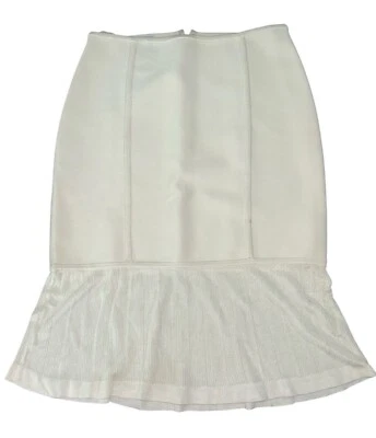 Юбка HERVE LEGER PARIS трапециевидная размер маленький цвет слоновой кости - Изображение 1 из 3