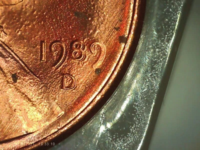 1989-D Lincoln penny VERY strong DDO on Liberty rare 1c - Image 1 of 4