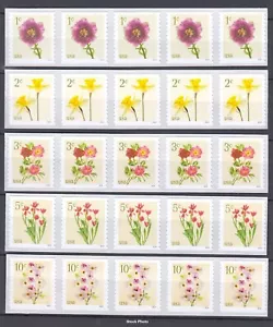 US Postage - 2024 Flower coils - 5902 - 5906 - Tulips, Peonies, Poppies, etc. - Picture 1 of 1