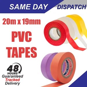 PVC Klebeband Elektroisolierung 5m - 20m x 19mm schwer entflammbare Klebebänder alle Farben - Bild 1 von 6