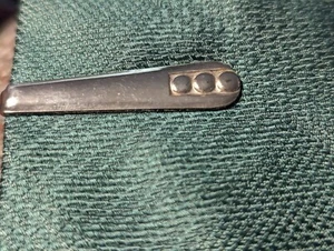 Vintage Three Balls Tie Clip Bar Silver Tone Gold Tone Tapered - Picture 1 of 7