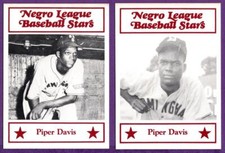 Piper Davis 1984 Decathlon Corp. Negro League Baseball Stars Cards #12 & 47