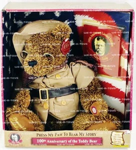 100th Anniversary President Theodore Roosevelt Talking Bear DanDee 2000s NEW
