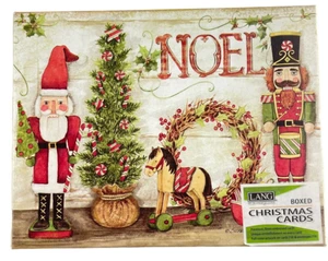 LANG Boxed Christmas Cards Holiday Nutcrackers Noel 18 Cards / 19 Envs Linen NEW - Picture 1 of 4