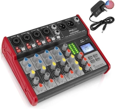 Placa mezcladora de sonido PYLE Studio Audio - Compatible con Bluetooth de 6 canales Foto 1 de 4