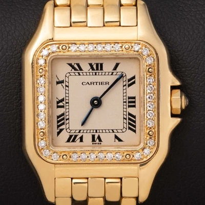 Panthere de Cartier Small Diamond Bezel 18K Yellow Gold Ref. WF3070B9 - Image 1 of 4