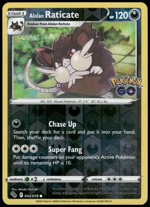 Holograma inverso Alolan Raticate 042/078 Pokémon común GO - Imagen 1 de 2