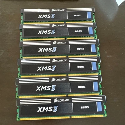 Corsair XMS3 DDR3 12GB 2000MHz 6 Modules Memory Kit Used - Image 1 of 4