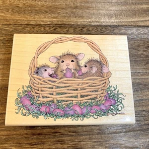 Stampabilities House Mouse Basket Of Friendship HMPR1063 New Unused - Picture 1 of 5