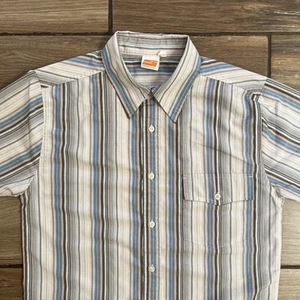 Vintage Sideout Button Up Shirt Mens Medium White multicolor - Picture 1 of 12