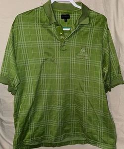 Burberry Golf Polo XXL Verde Plaid 250° Aperto St Andrews The Old Course Italia - Foto 1 di 6