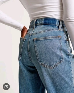 Jean relajado Abercrombie & Fitch tiro alto años 90 talla 28 Curve Love - Imagen 1 de 8