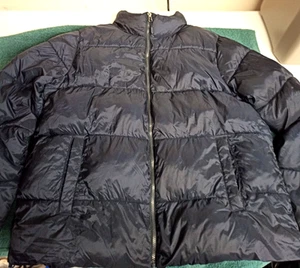 HeatKeep Jacket Boys XL Navy Blue Down Puffer Full Zip - Picture 1 of 14