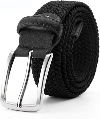 ZAZ GEAR Elasticated Belts Mens Womens Stretch Woven Braided Regular Casual Belt