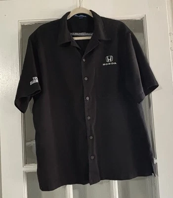 Team Gillman Honda Logo Men's L Black Short Sleeve Button Shirt Port Authority - Image 1 of 4
