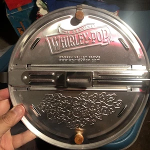 Wabash Valley Farms Whirley Pop Stovetop Popcorn Popper w 6 Qt Aluminum Pot - Picture 1 of 6