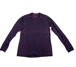 Lululemon Shirt Mens M Burgundy Metal Vent Tech Gym Training Running Stretch - Picture 1 of 3