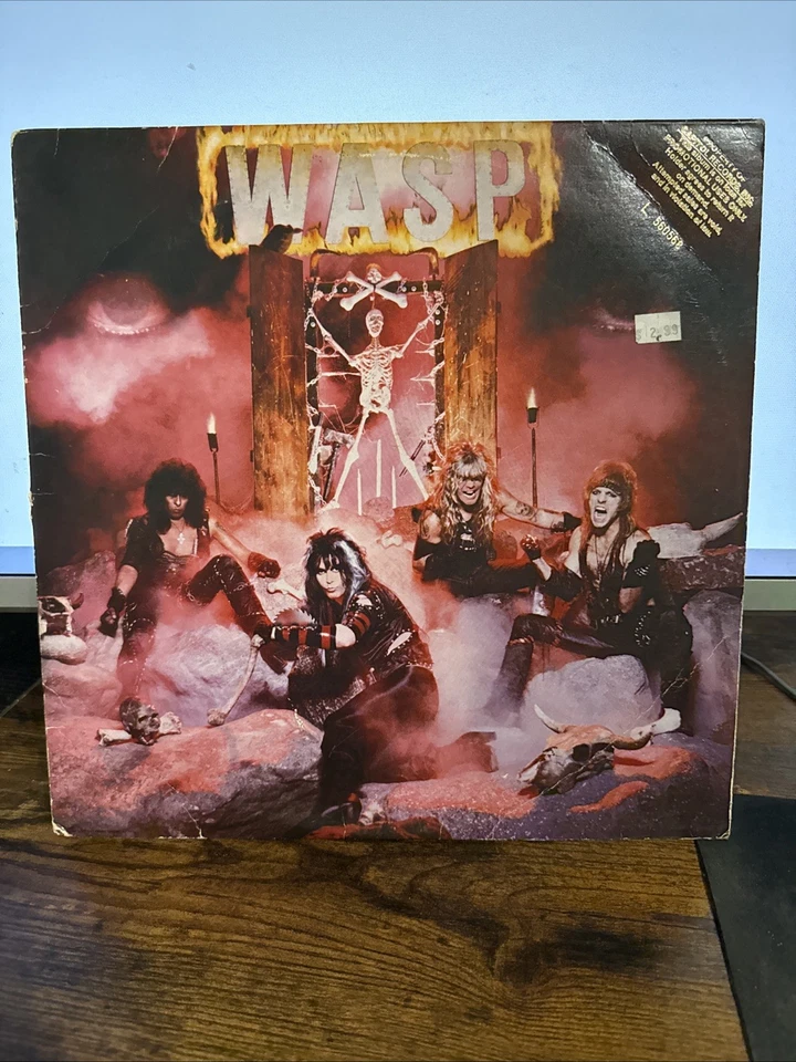 WASP - self titled 1st pressing Gold Stamp promo vinyl LP VG Foto 1 de 4