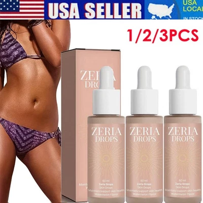 1/3X Zeria Drops Sunless Tanning Drops Natural Boost Melanin Enhancing Skin Tone - Image 1 of 4
