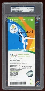 2016 Rio Olympics Ticket Simone Biles Signed PSA Authentic Autograph - Picture 1 of 2