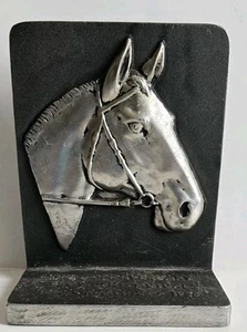 Provident Mutual Life Ins 1865-1955 Pferd Buchstütze Metall 90th Commemorative Vintage - Bild 1 von 12