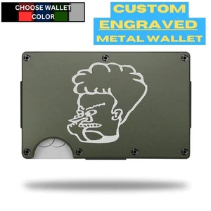 Cartera personalizada BEAVIS #2 grabada con láser - Elige un color de billetera - Imagen 1 de 11