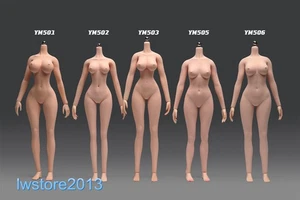 YM 1/6 Scale Silicone Flexible 12" Female Girl Action Figure Body Hands Foot Toy - Picture 1 of 57