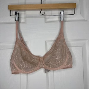 Simone Perele Comete Underwire Bra Pinky Sand Lace 34C Elegant Lingerie - Picture 1 of 7