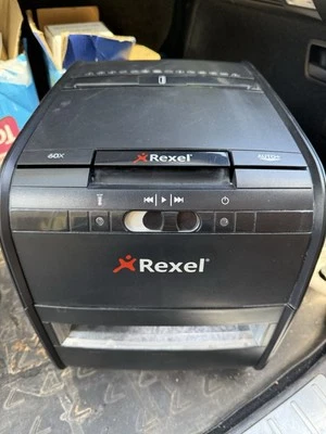Rexel 60X Auto+ Cross-Cut Shredder Cuts Paper, Plastic, Bank Cards, Paperclips  - Image 1 of 2
