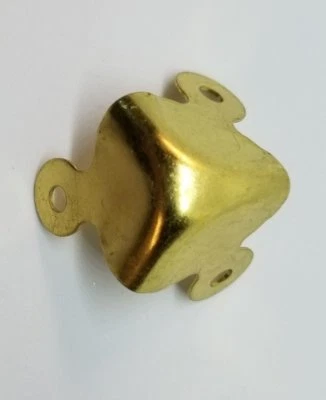 Latón Chapado Baúl Esquina Vaporero Cofre Tapa Cubierta Caja Antiguo Vintage Retro Antiguo Foto 1 de 4