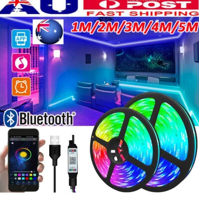 LED Strip Light Waterproof RGB USB Bluetooth Music Remote Control Lamp Home Club - image 1 of 4